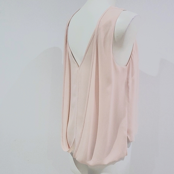 Veronika Maine Size 8 pastel pink back drape sleeveless top - Picture 2 of 8